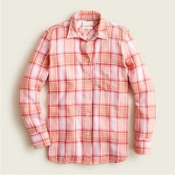J. Crew Classic Fit Shirt Plaid in Blush Tartan size 14 - Picture 4 of 11